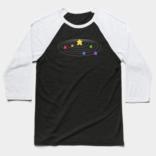 Meeple Solar System Board Games Baseball T-Shirt